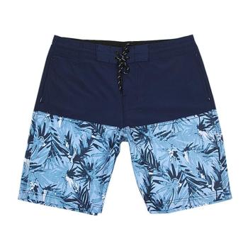 plus size slight stretch palm leaves printing men's quick dry surf board shorts