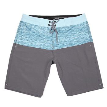 plus size slight stretch contrast color men's quick dry surf board shorts