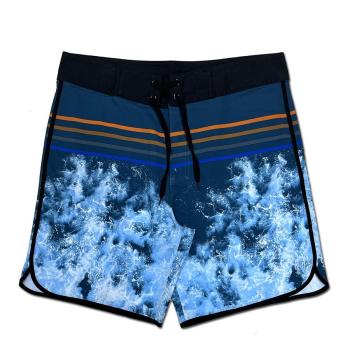 plus size slight stretch wave pattern men's quick dry surf rafting board shorts