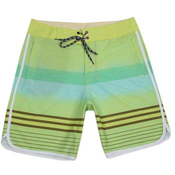 plus size slight stretch contrast color stripe men's quick dry surf board shorts