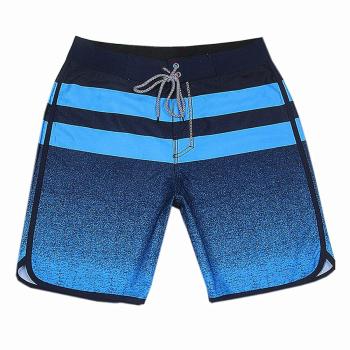 plus size slight stretch wide stripe quick dry surf men's board shorts