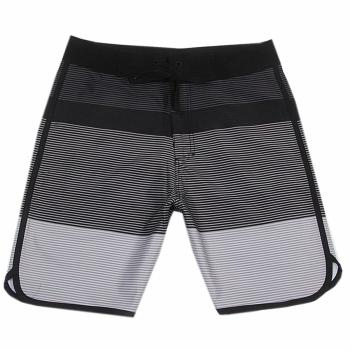 plus size slight stretch stripe contrast color quick dry surf men's board shorts