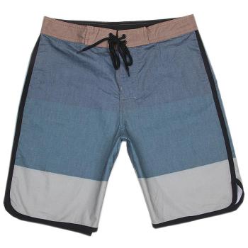 plus size slight stretch contrast color plaid quick dry surf men's board shorts