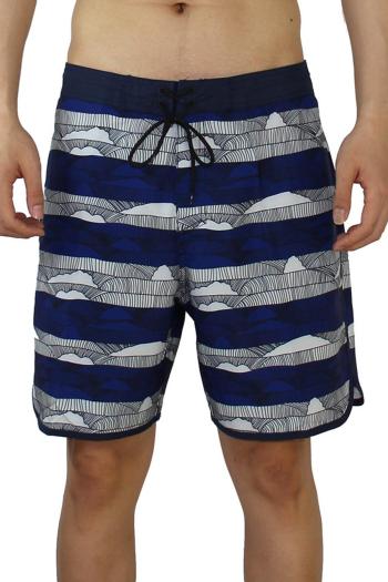 men plus size slight stretch stripe print quick dry surf rafting board shorts