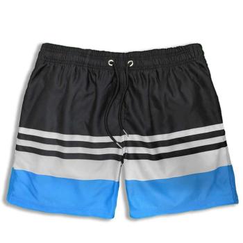 plus size slight stretch stripe printing quick dry men's beach shorts