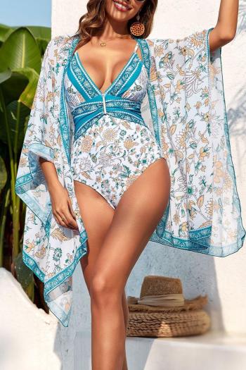 sexy plus size padded one-piece swimsuit & cover-up(cover-up only one size)