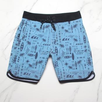 men casual slight stretch print quick dry surfing shorts#2#(size run small)