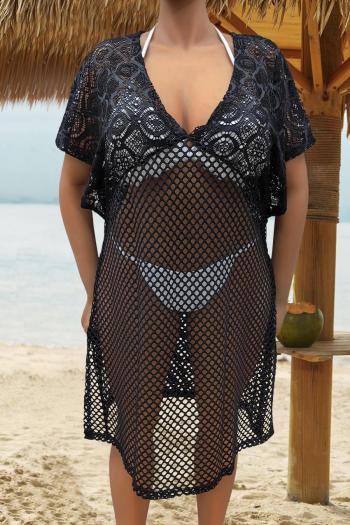 sexy plus size see through lace stitching v-neck cover-up(only cover-up)
