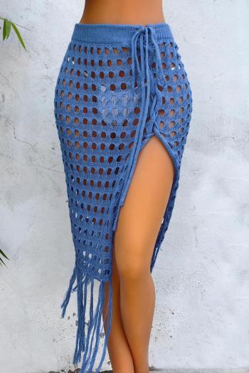 sexy plus size cut out knitted 7 colors tassel skirt cover-up(no panty)