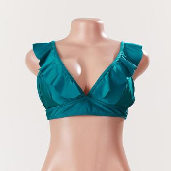 private custom sexy plus size 5 colors padded ruffle bikini top