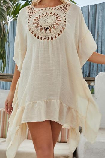 sexy cut out crochet 3 colors loose beach cover-up
