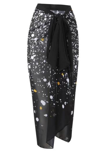 sexy dots printing chiffon beach skirt cover-up