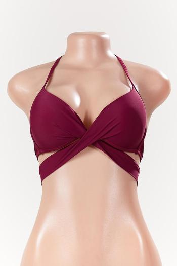 high quality sexy plus size 5 colors padded halter-neck triangle bikini top