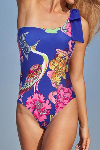 new sexy padded batch printing tassel one-piece swimsuit