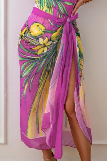 matching swimwear sexy chiffon flower printing skirt cover-up(only cover-up)