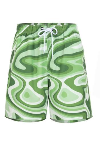family couple style men plus size allover print casual beach shorts with lined