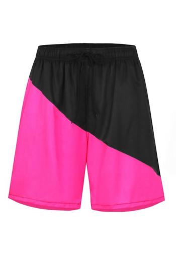 family couple style men plus size color-block beach shorts with lined