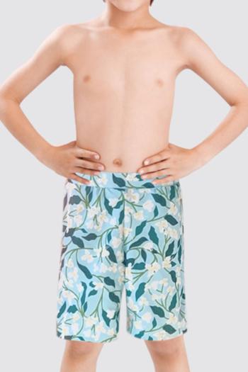 family couple style boy floral printing with lined beach shorts