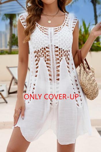 sexy slight stretch square neck hollow loose solid color cover-up size run small