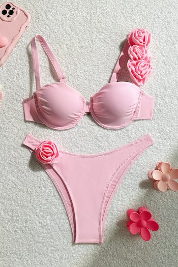 new sexy patchwork applique 5-color underwire padded bikini sets