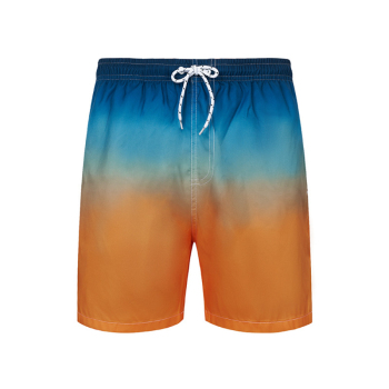 new plus size non-stretch contrast color beach shorts#1 (with lining)