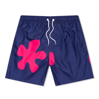 new plus size non-stretch quick-drying batch printed beach shorts with lined