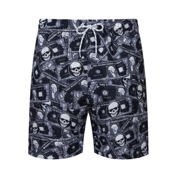 new plus size non-stretch quick-dry batch printing beach shorts with lined