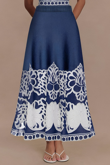 stylish slight stretch contrast color fixed printing one size cover-up