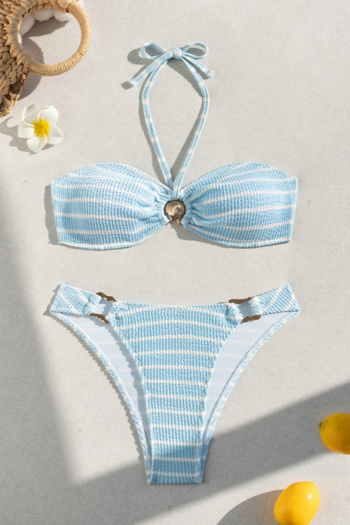 new contrast color patchwork padded lace-up bikini sets