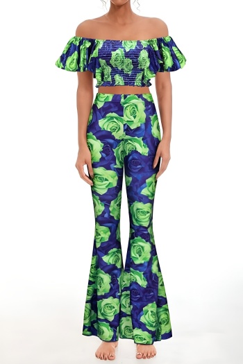 new stylish flowers printing padded tankini sets with mesh one size pants