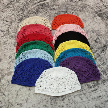 stylish cut out crochet 13 colors swimming hat