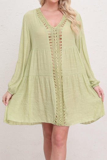 sexy cut out crochet loose beach dress cover-up