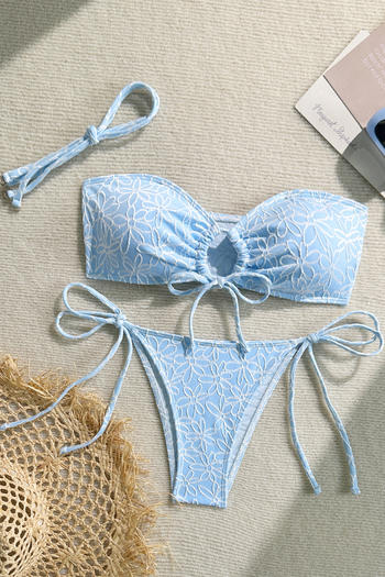 sexy jacquard 4 colors padded removable straps bikini set
