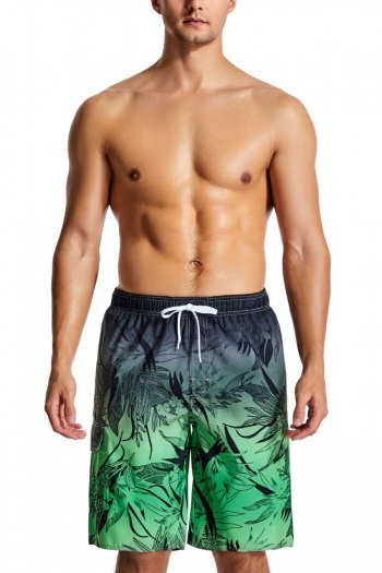 casual 3xs-2xl non stretch men tie-dye batch print pocket beach shorts (with lined)