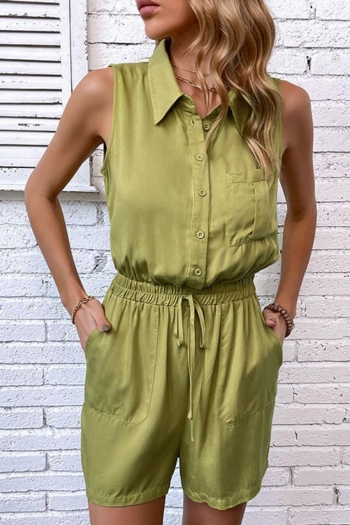 casual non-stretch pocket playsuit