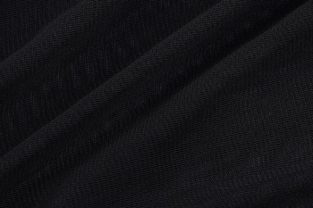Sexy slight stretch solid color see-through mesh crew neck jumpsuit