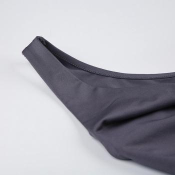 Sexy slight stretch plain color one shoulder twist skinny playsuit