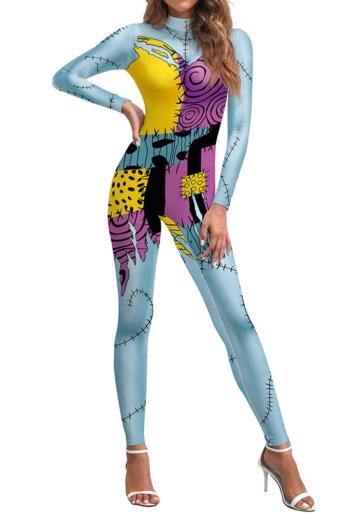 new halloween slight stretch 3d cosplay sally printing long sleeve costumes