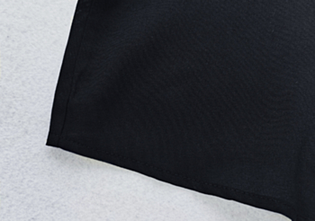 Early autumn new stylish solid color single breasted top with short inelastic casual two-piece set