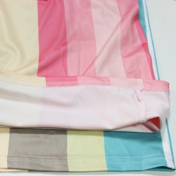 S-2XL plus size summer new stretch stripe printing short sleeves pocket stylish pants sets