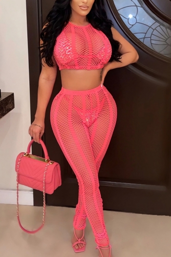 s-2xl plus size summer new 3 colors fishnet see-through patchwork stretch crop top pants with rhinstone decor underwear stylish sexy four-piece set