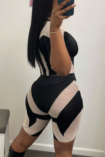 S-2XL summer new plus size 3 colors fixed printing high stretch stylish slim shorts sets