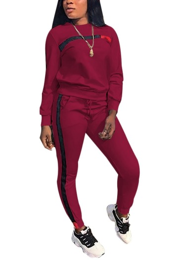s-3xl plus size autumn new 5 colors stretch long sleeves drawstring pocket stylish sports pants sets