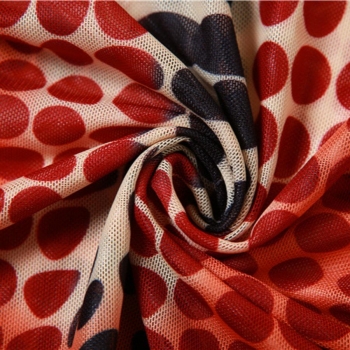 Sexy polka dot printing stretch long sleeve zip-up slim mini skirt set