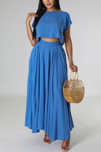 stylish plus size non-stretch crop top with high waist maxi skirt set