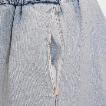 Sexy plus size slight stretch denim tube design pocket pants sets DA005682