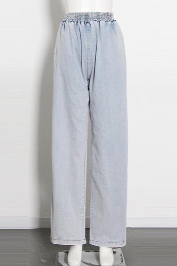 Sexy plus size slight stretch denim tube design pocket pants sets DA005682