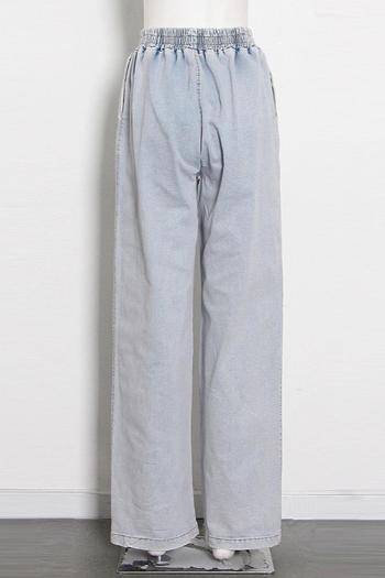 Sexy plus size slight stretch denim tube design pocket pants sets DA005682