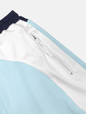 Casual plus size slight stretch contrast color hooded top straight pants set