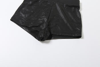 Stylish slight stretch solid colour zip-up jacket & shorts set